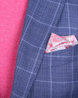 Robert Old - Steel Blue Overcheck Wool Jacket JACKETS Robert Old