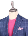Robert Old - Steel Blue Overcheck Wool Jacket JACKETS Robert Old