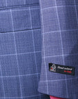 Robert Old - Steel Blue Overcheck Wool Jacket JACKETS Robert Old