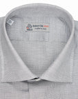 Robert Old - White & Black Cotton Twill Slim Fit Shirt L/S SHIRTS Robert Old