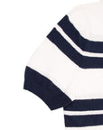 Robert Old - White & Navy Striped Towelling T-Shirt TEE SHIRTS Robert Old