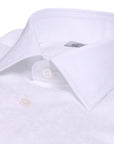 Robert Old - White Patterned 2Ply Swiss Cotton Dobby Shirt L/S SHIRTS Robert Old