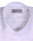 Robert Old - White Patterned 2Ply Swiss Cotton Dobby Shirt L/S SHIRTS Robert Old