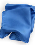 Robert Old - Royal Blue Silk Pocket Square HANDKERCHIEFS Robert Old