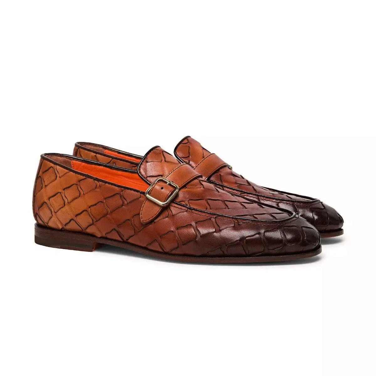 Brown Eco Friendly Woven Leather Loafers