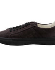 Santoni - Charcoal Suede Double Buckle Sneaker SHOES Santoni