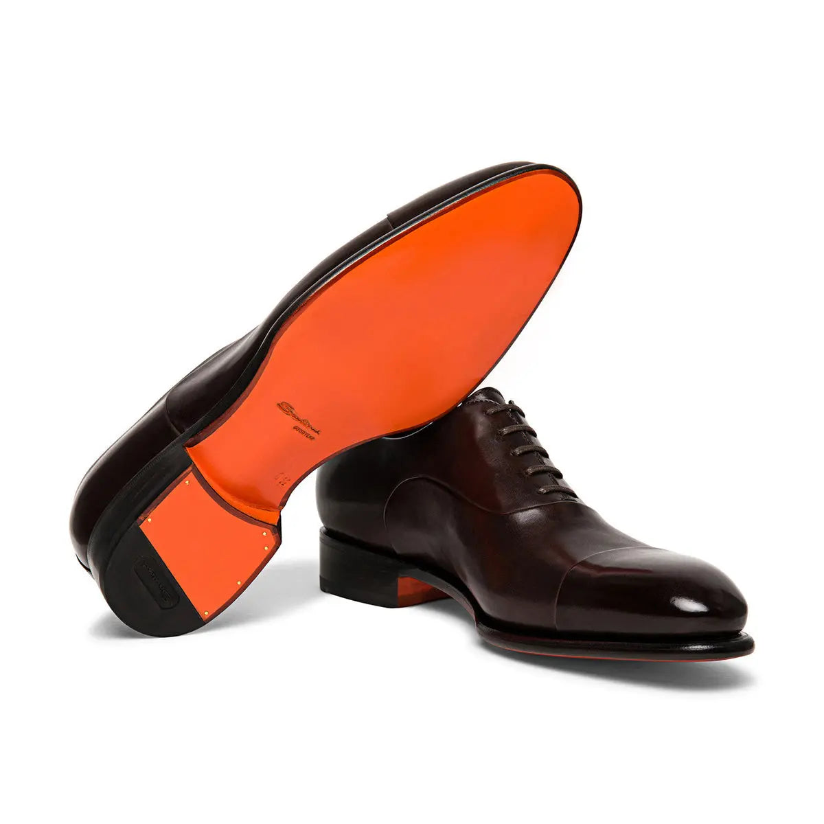 Santoni - Dark Brown Lace Up Oxford Shoe Santoni - Dark Brown Lace Up Oxford Shoe