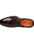 Santoni - Dark Brown Lace Up Oxford Shoe SHOES Santoni