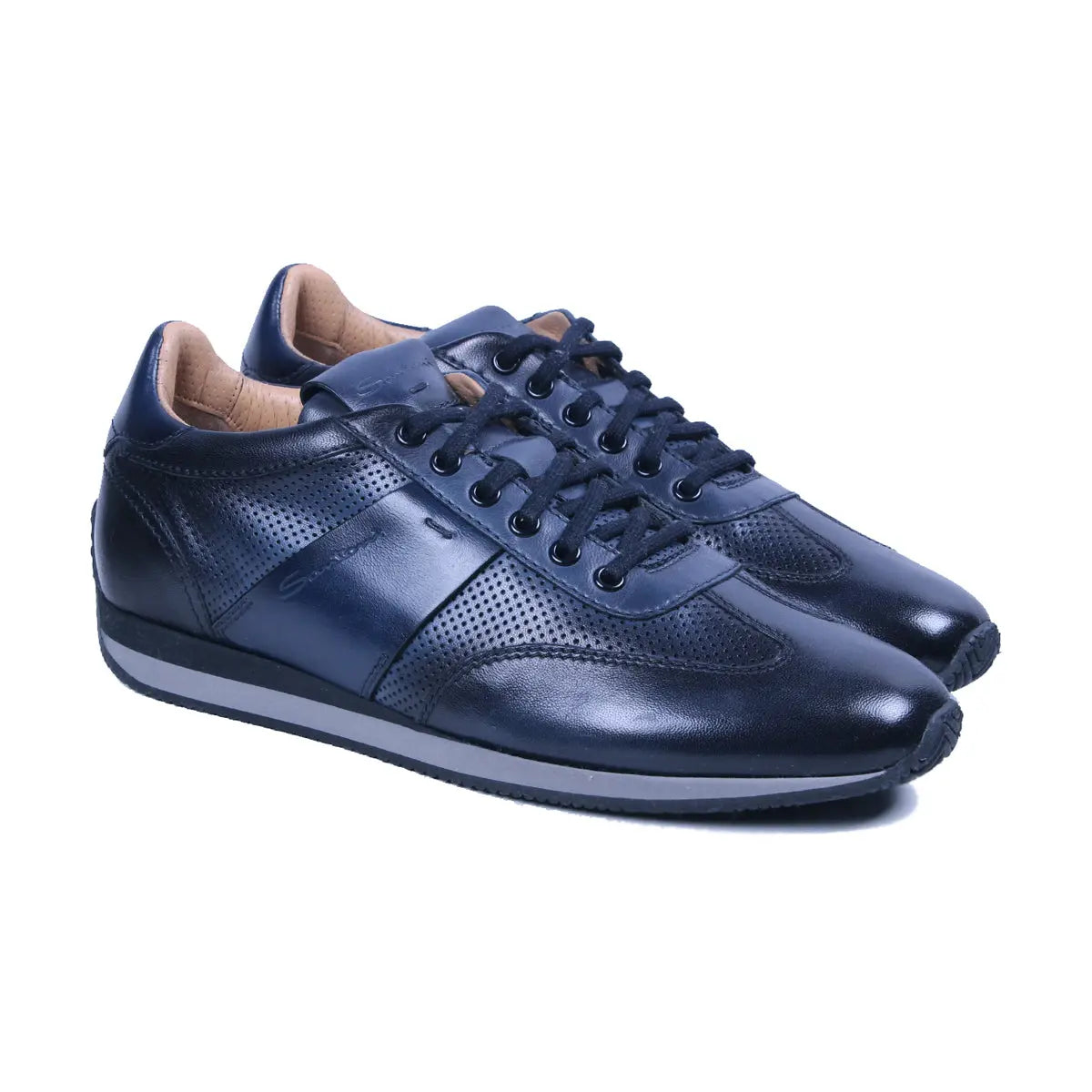 Santoni sneaker navy sales