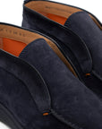 Santoni - Navy Blue Suede Desert Boots SHOES Santoni