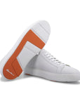 Santoni - White Leather Low-Top Sneakers SHOES Santoni
