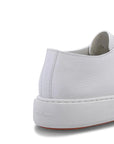 Santoni - White Leather Low-Top Sneakers SHOES Santoni