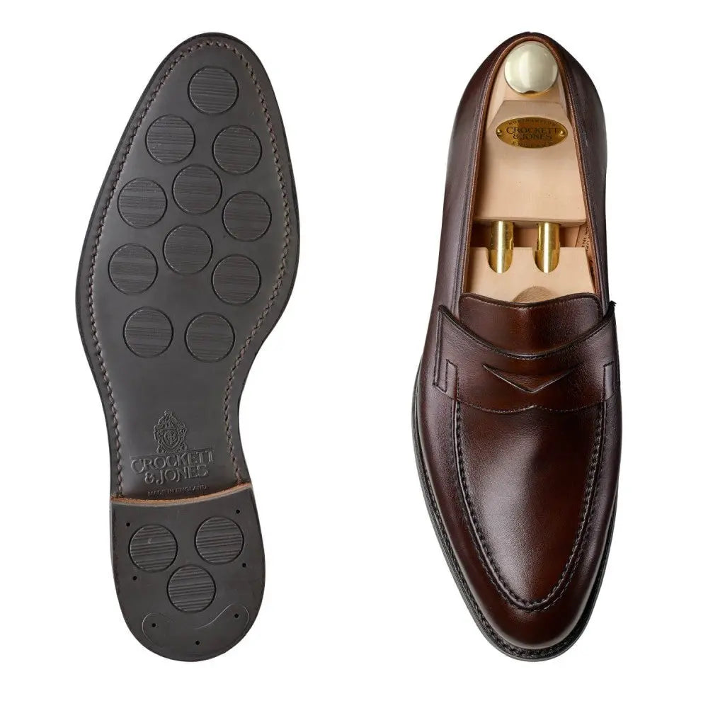 Crockett & Jones - Sydney Brown Calf Penny Loafer - Single City Sole SHOES Crockett & Jones