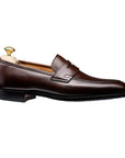 Crockett & Jones - Sydney Brown Burnished Calf Leather Loafers - Single Leather Sole SHOES Crockett & Jones