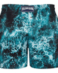 Vilebrequin - Blue ‘Ocean Print’ Moorise Stretch Swim Shorts SWIMWEAR Vilebrequin