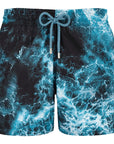 Vilebrequin - Blue ‘Ocean Print’ Moorise Stretch Swim Shorts SWIMWEAR Vilebrequin