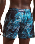 Vilebrequin - Blue ‘Ocean Print’ Moorise Stretch Swim Shorts SWIMWEAR Vilebrequin