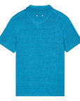 Vilebrequin - Calanque Blue Linen Pyramid Polo Shirt S/S POLOS Vilebrequin