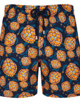 Vilebrequin - Navy ‘Carapaces’ Moorea Swim Shorts SWIMWEAR Vilebrequin