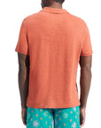 Vilebrequin - Tomette Red Linen Pyramid Polo Shirt S/S POLOS Vilebrequin