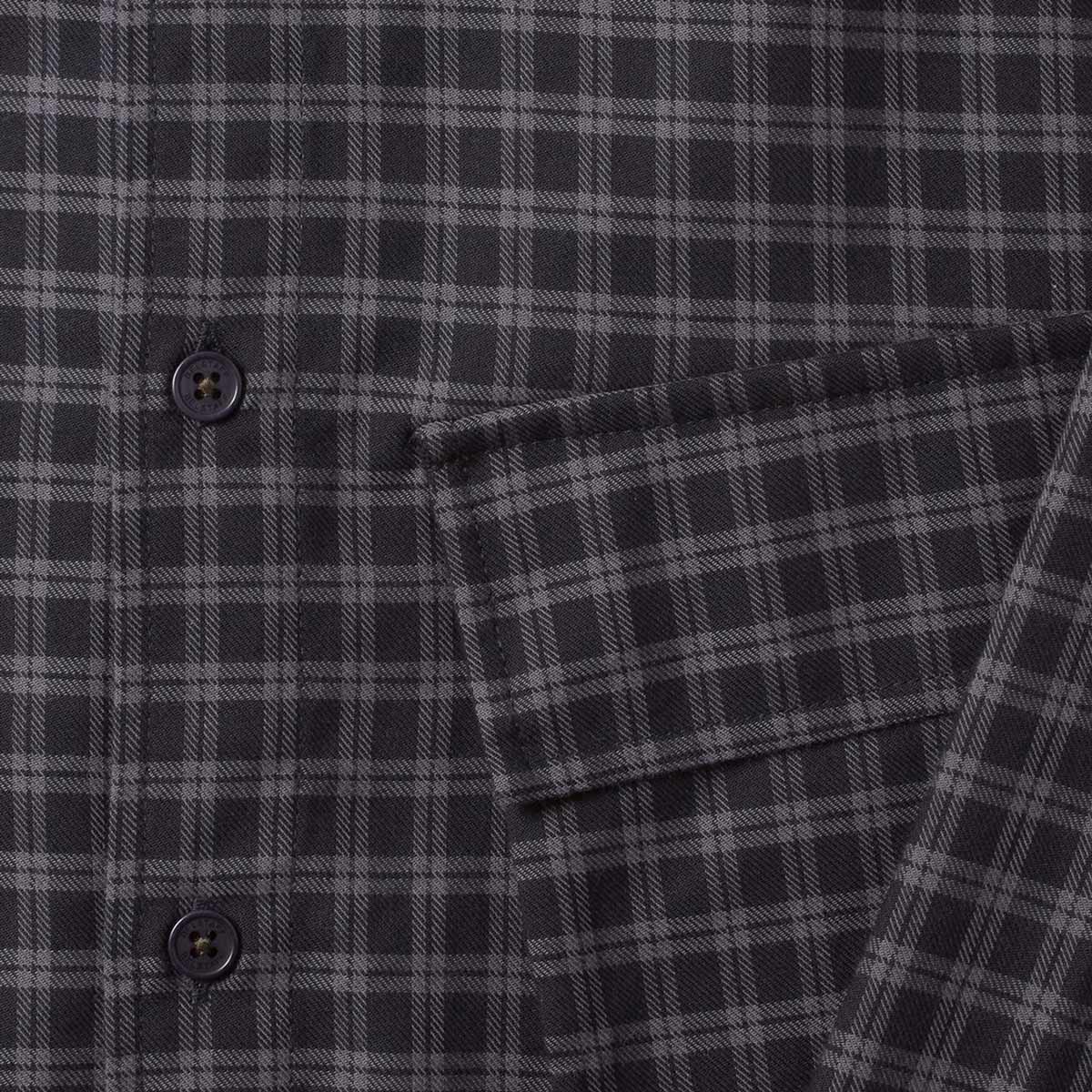 Belstaff - Black &amp; Tornado Grey Brushed Cotton Scale Shirt L/S SHIRTS Belstaff