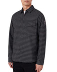 Belstaff - Black & Tornado Grey Brushed Cotton Scale Shirt L/S SHIRTS Belstaff