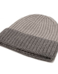 Robert Old - Fisherman Knit 8ply Cashmere Hat - Grey Flannel CAPS & HATS Robert Old