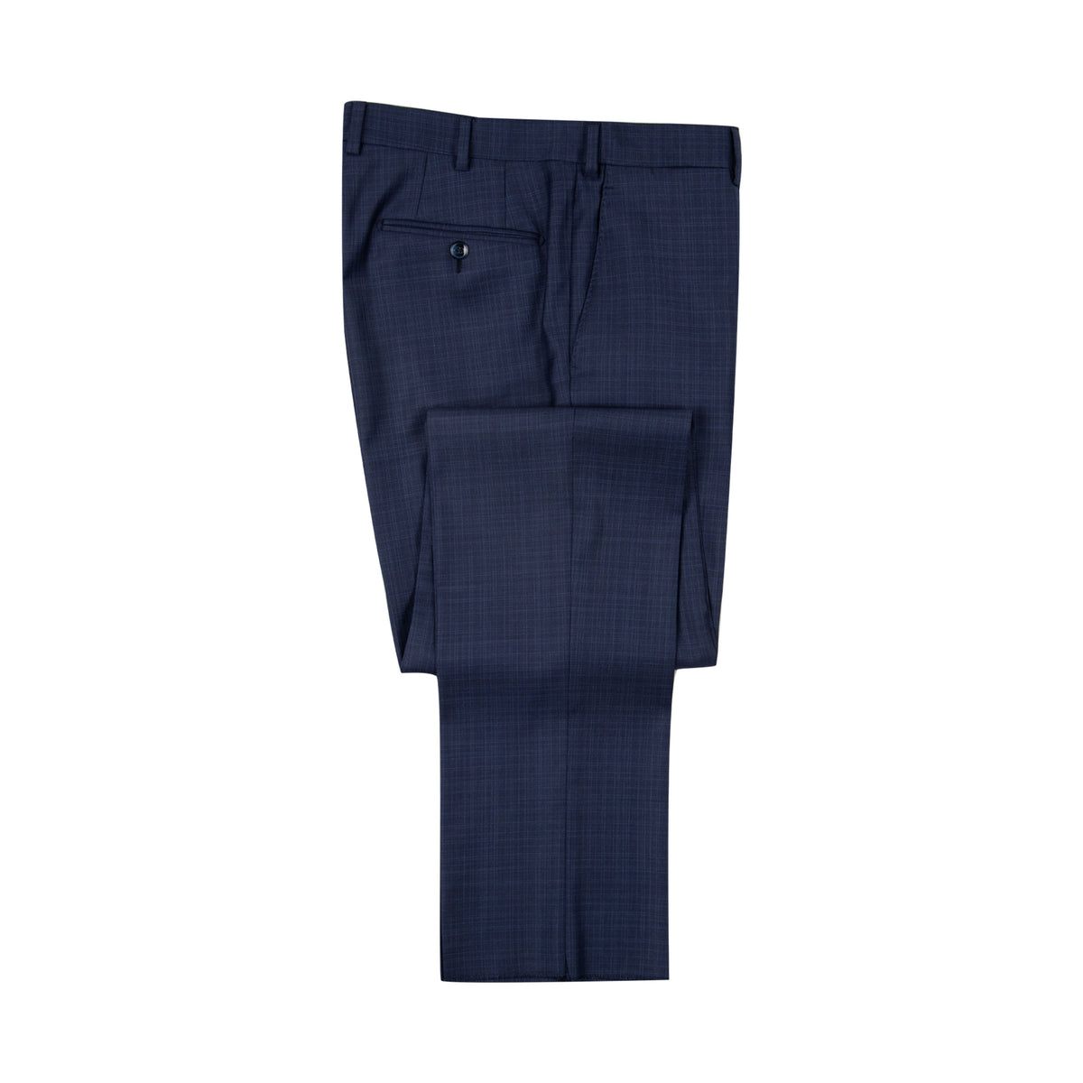 Mid Blue Fine Check Pure Wool Suit SUITS Robert Old