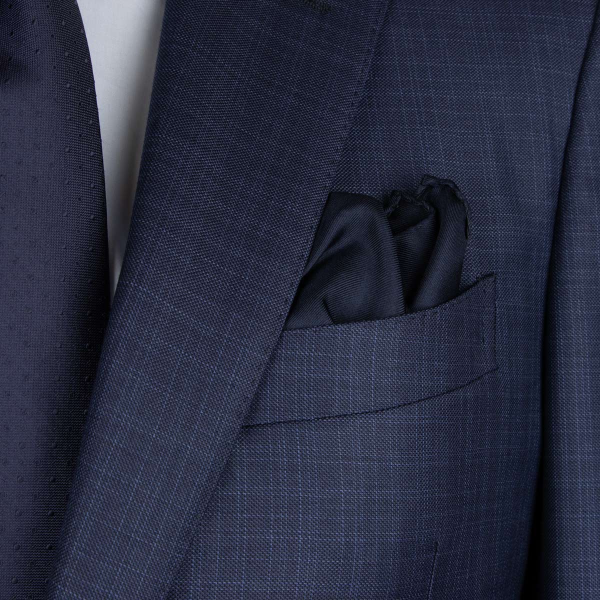 Mid Blue Fine Check Pure Wool Suit SUITS Robert Old