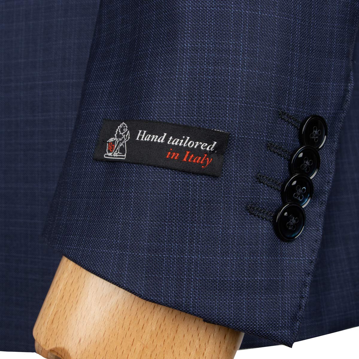 Mid Blue Fine Check Pure Wool Suit SUITS Robert Old