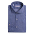 Navy Patterned Italian Long Sleeve Shirt L/S SHIRTS Robert Old