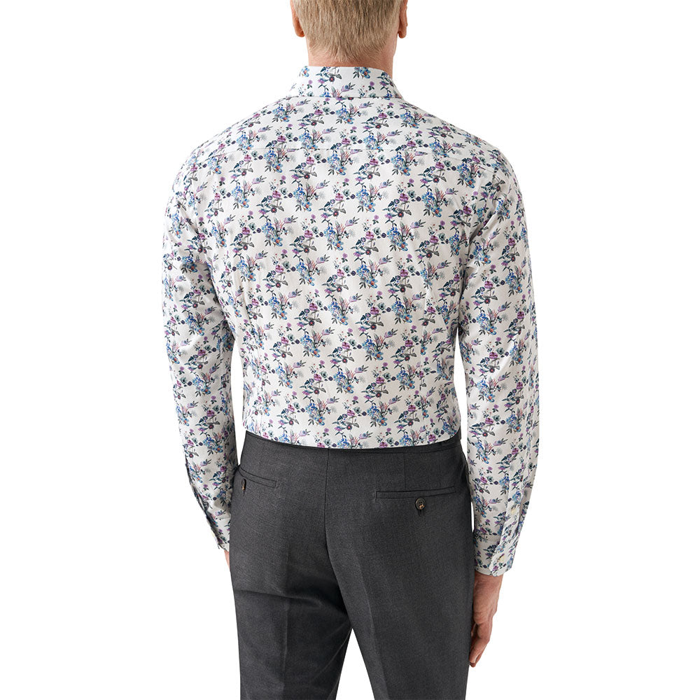 Eton - Light Blue Floral Twill Slim Fit Shirt L/S SHIRTS Eton