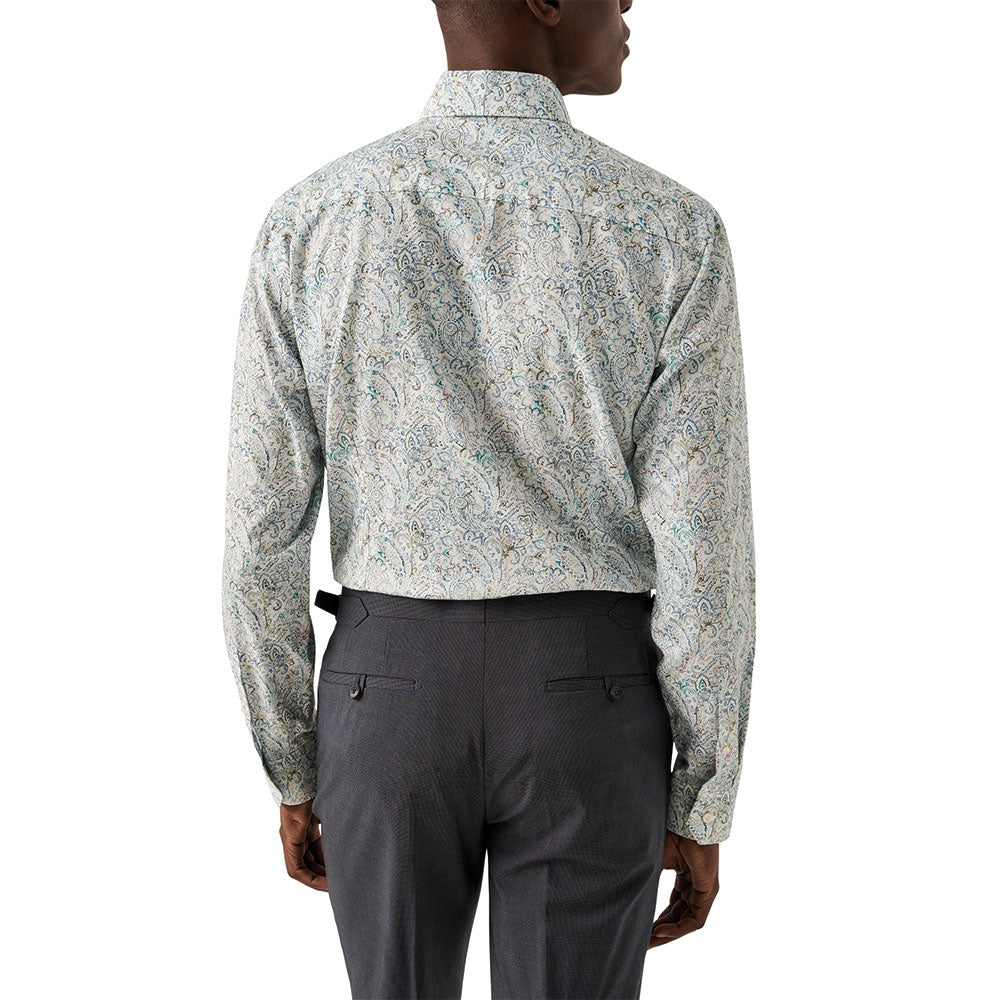 Eton - Green Paisley Cotton-TENCEL™ Contemporary Fit Shirt L/S SHIRTS Eton