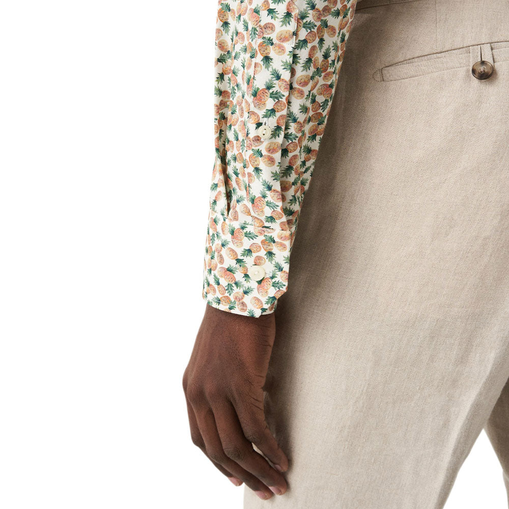 Eton - Pineapple Print Cotton-TENCEL™ Slim Fit Shirt L/S SHIRTS Eton