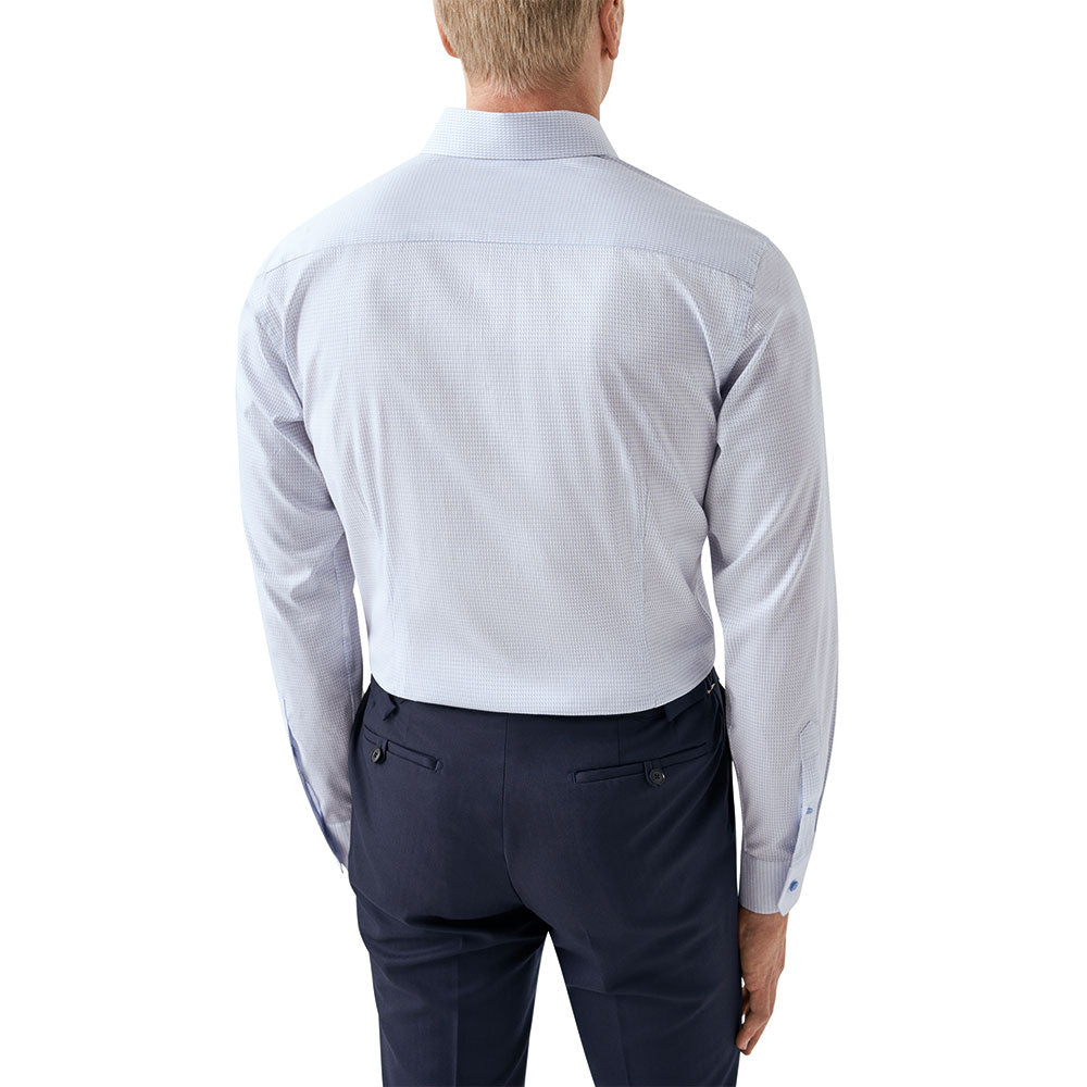 Eton - Light Blue Micro Check Signature Twill Shirt L/S SHIRTS Eton