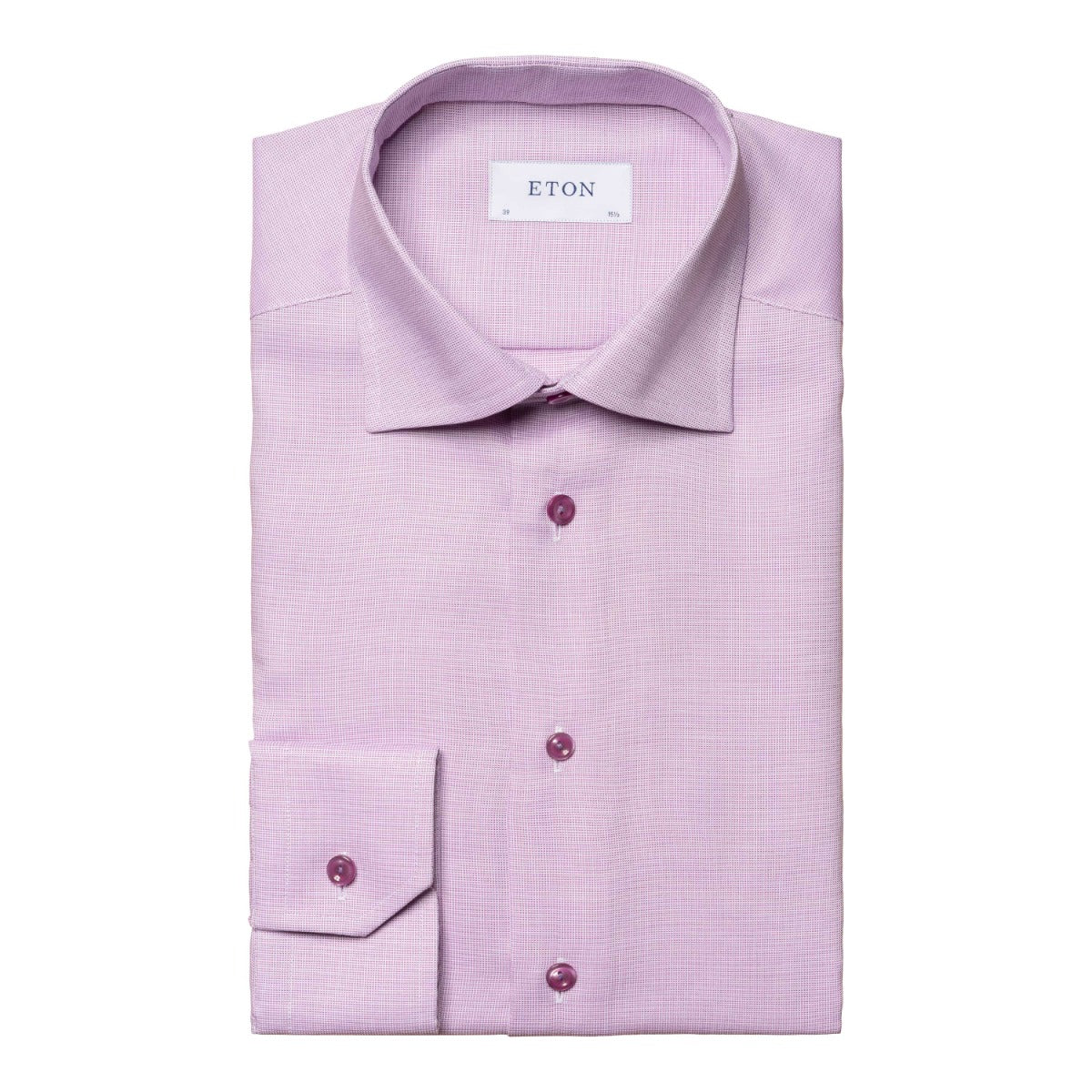 Eton - Raspberry Red Twill Contemporary Fit Shirt L/S SHIRTS Eton