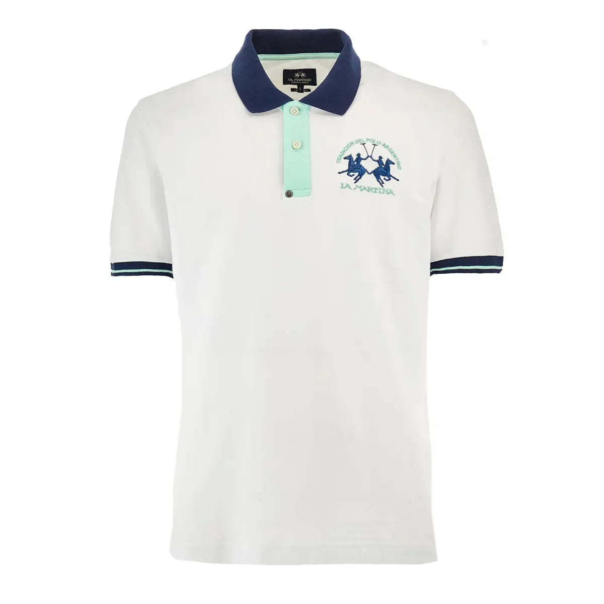 La Martina - Optic White Regular-fit Cotton Stretch Polo shirt S/S POLOS La Martina