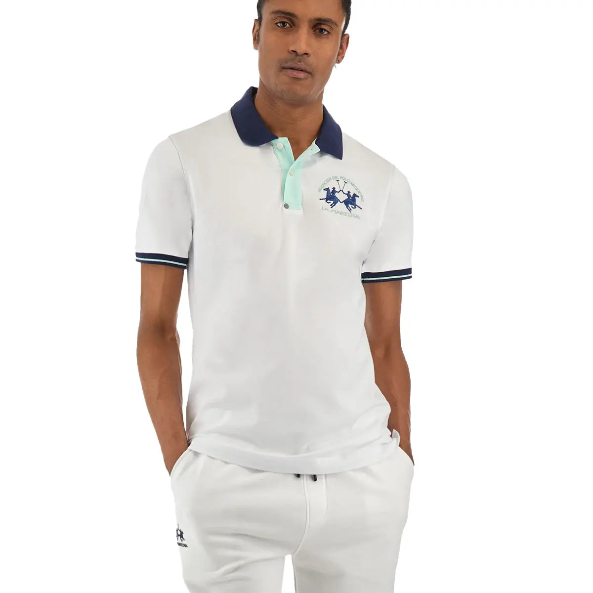 La Martina - Optic White Regular-fit Cotton Stretch Polo shirt S/S POLOS La Martina