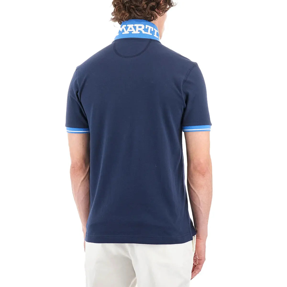 La Martina - Navy Regular-fit Cotton Stretch Polo shirt S/S POLOS La Martina