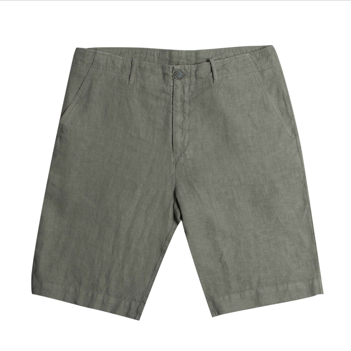 Fedeli - Khaki Green Linen Chino Shorts SHORTS Fedeli