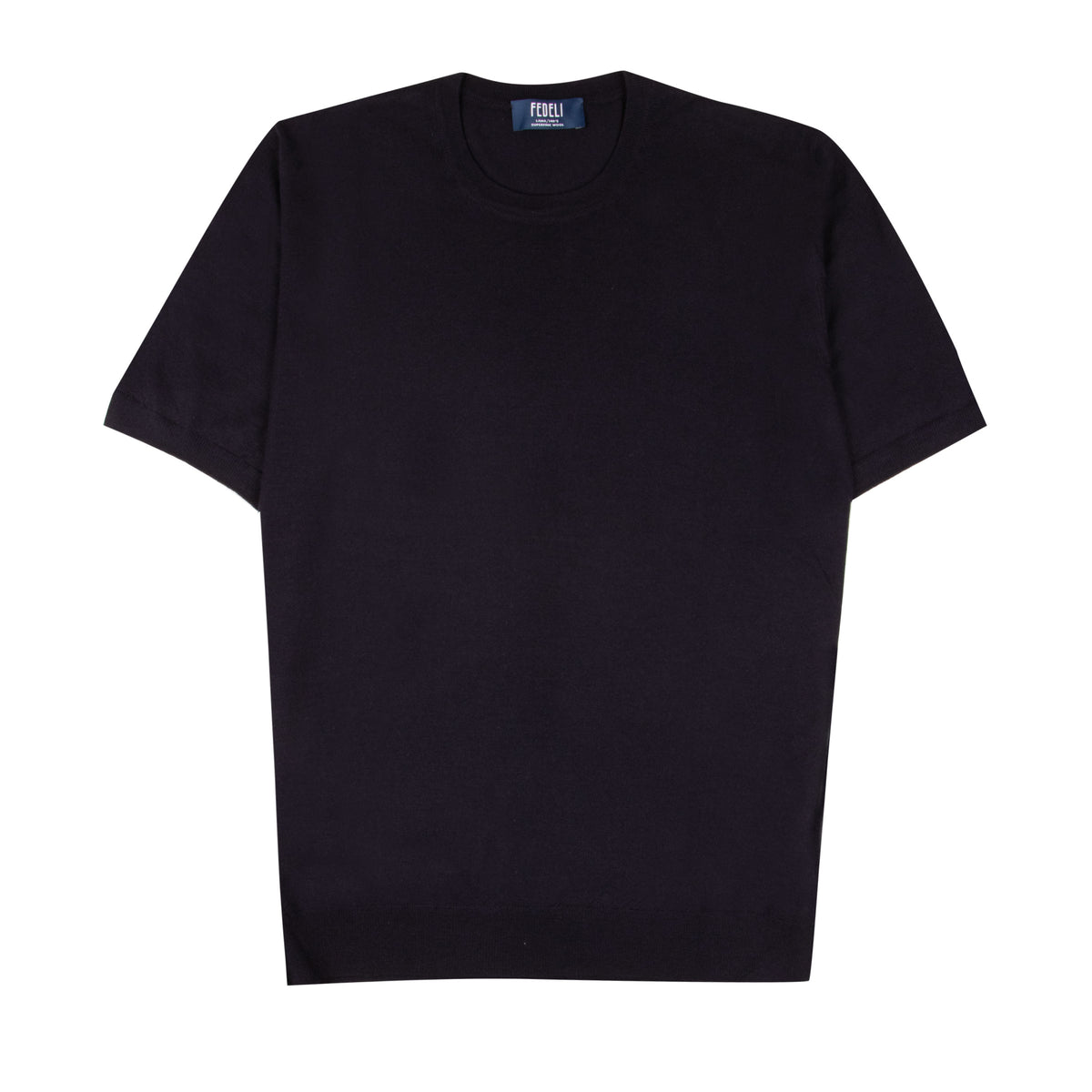 Fedeli - Navy Lana 140's Wool T-shirt TEE SHIRTS Fedeli