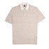 Fedeli - Natural Stripe Cotton and Linen Polo Shirt S/S POLOS FEDELI