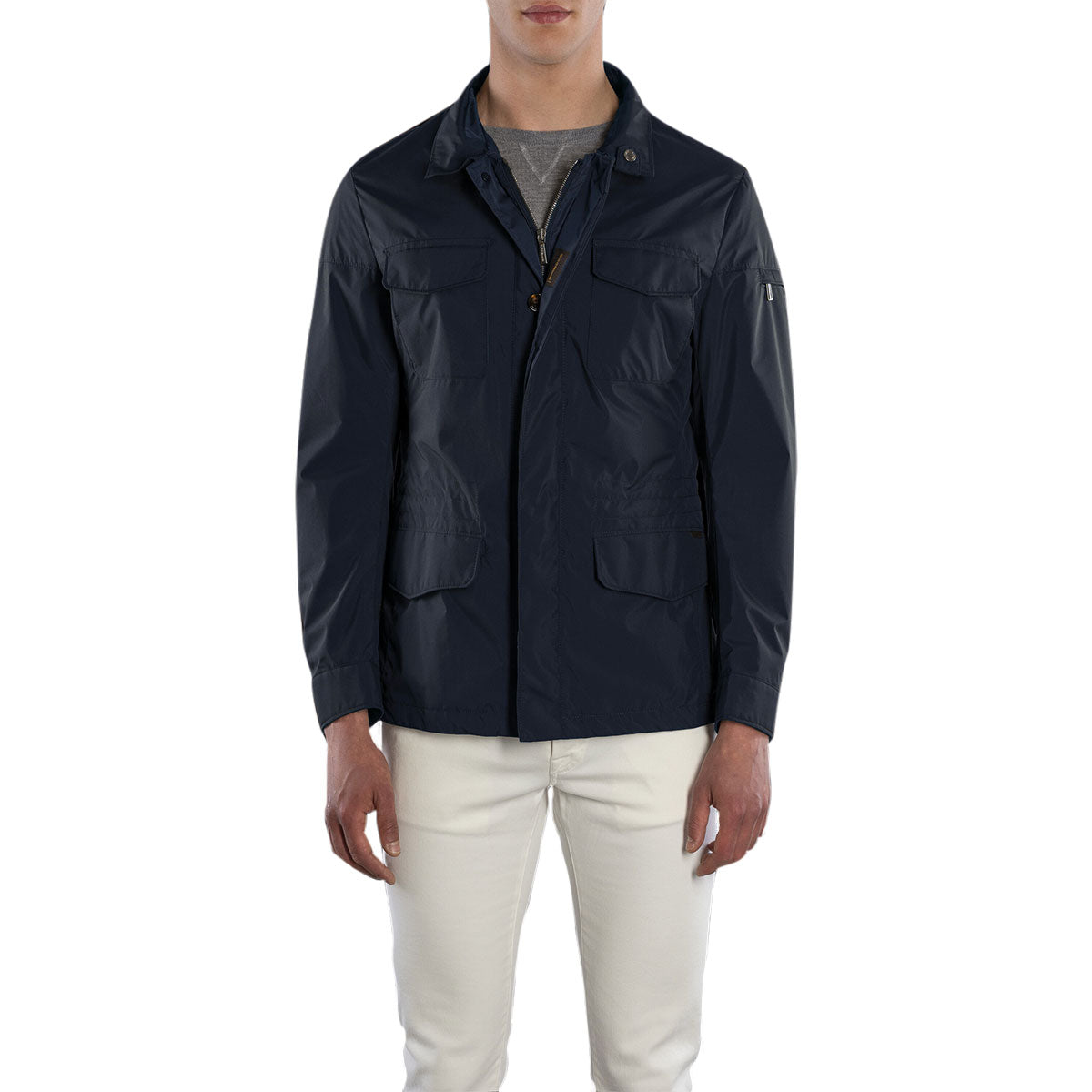 Moorer - Moorer Navy 'Ezio' Lightweight Water Repellent Coat BLOUSONS MooRER