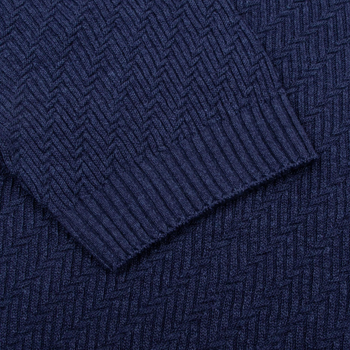 Navy Chevron Knit Short Sleeve T-shirt TEE SHIRTS Robert Old