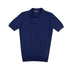 Navy 100% Cotton Wide-Ribbed Polo Shirt S/S POLOS Robert Old