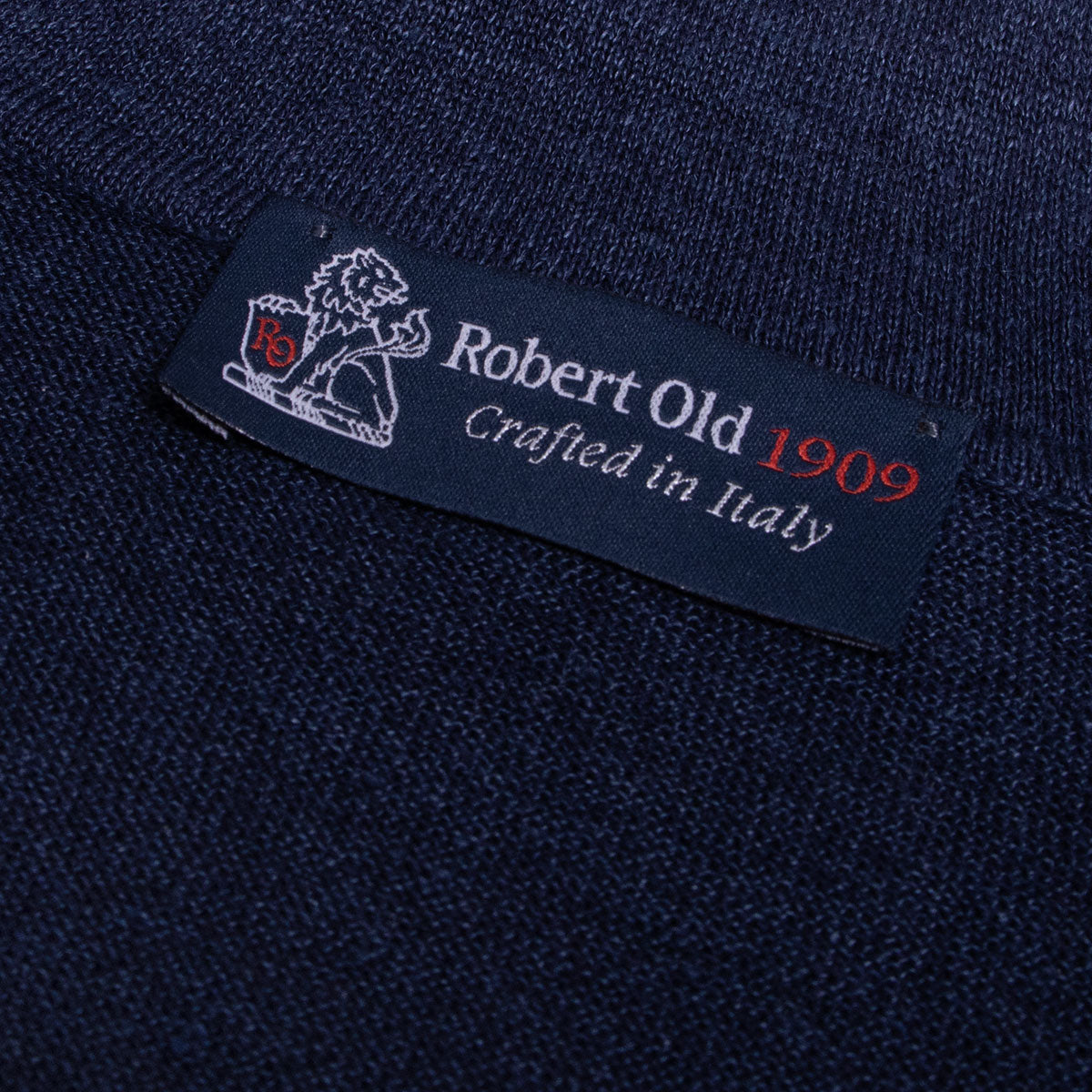 Robert Old - Navy Cotton & Linen Polo Shirt S/S POLOS Robert Old