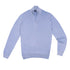 Light Blue 100% Virgin Wool Long Sleeve Zip Neck Knit KNITWEAR Robert Old