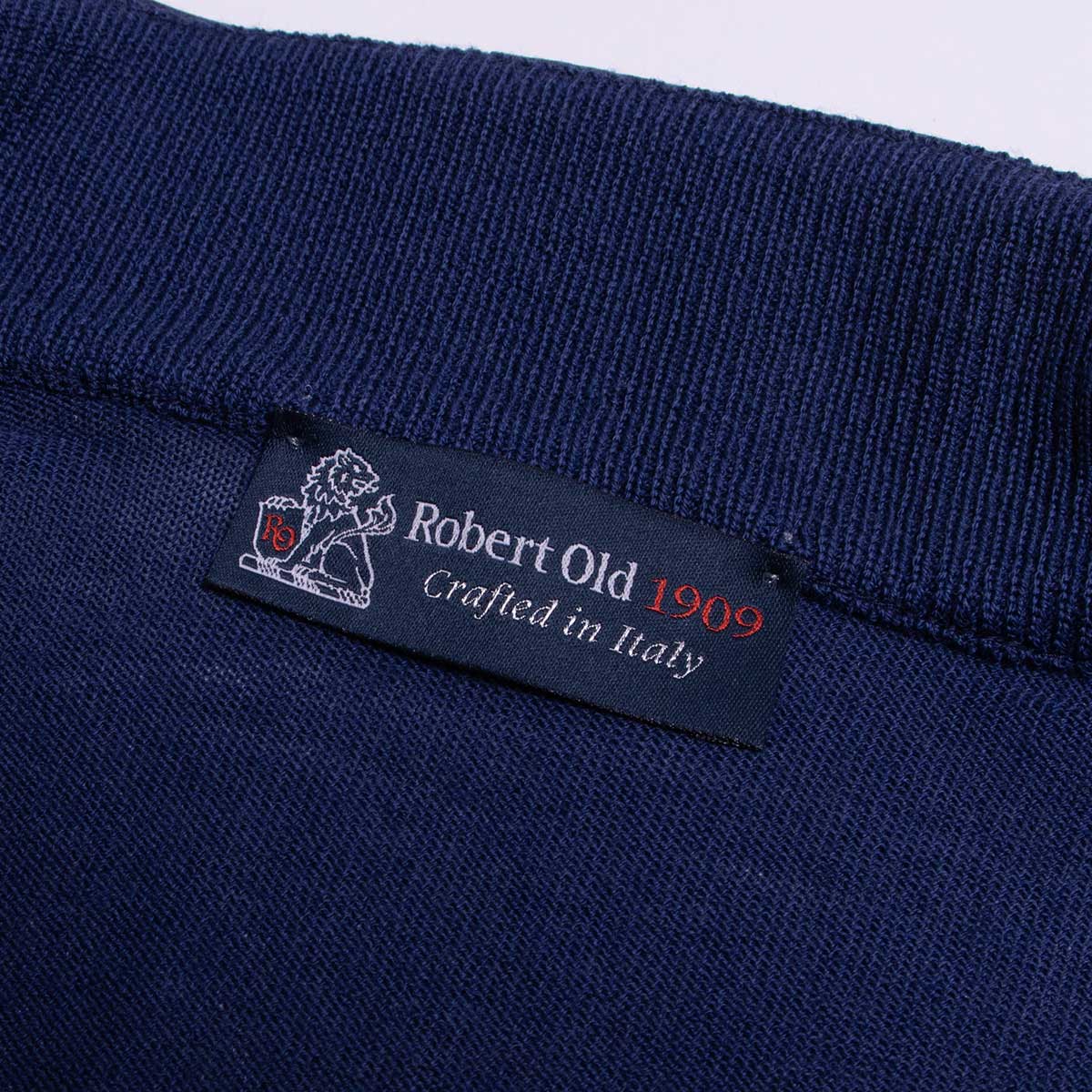 Navy Full Zip Hybrid Sweater KNITWEAR Robert Old
