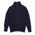 Robert Old - Nero Navy Cromarty Button Neck 8 ply Cashmere Sweater CASHMERE Robert Old