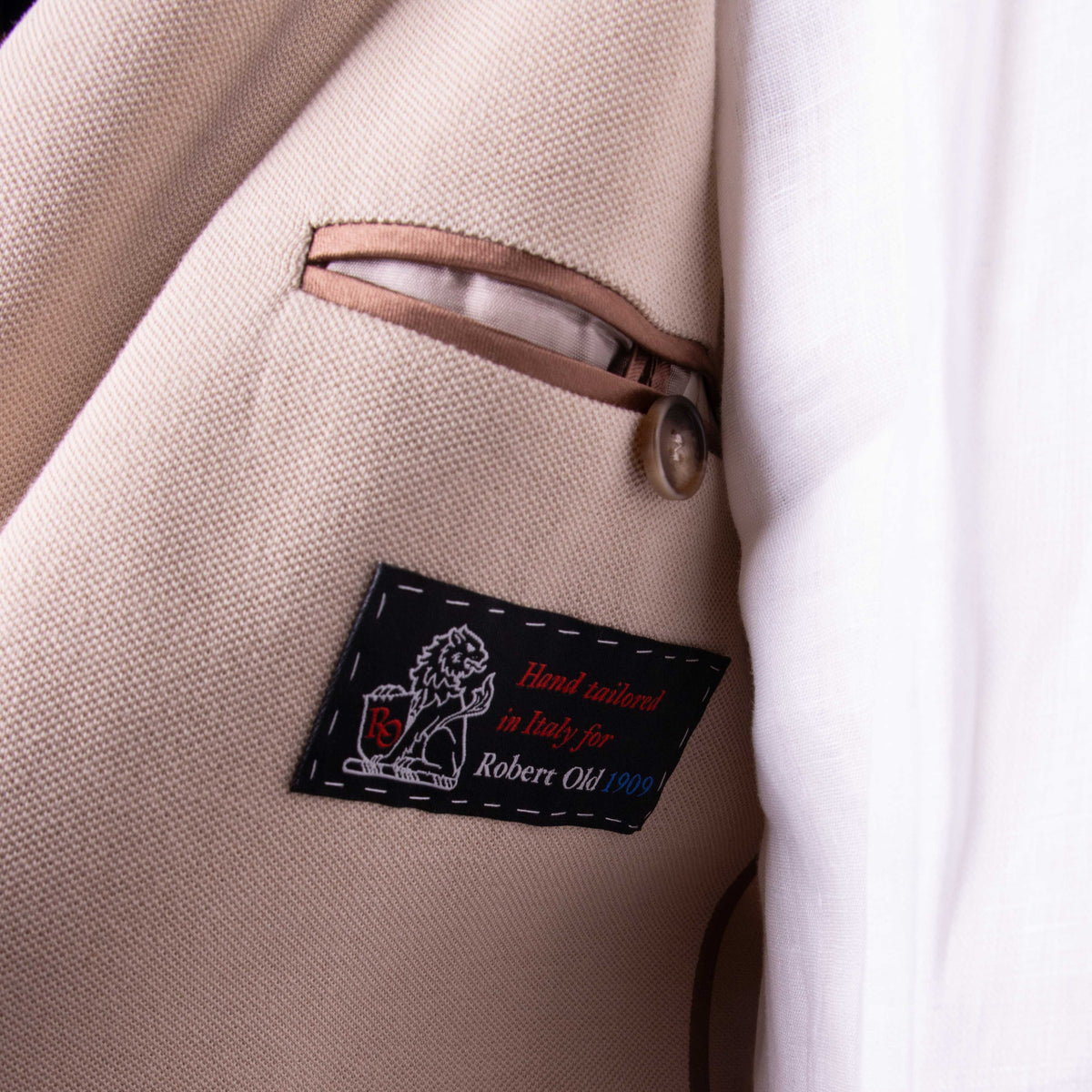 Camel Pure Cotton Lightweight Blazer JACKETS Robert Old